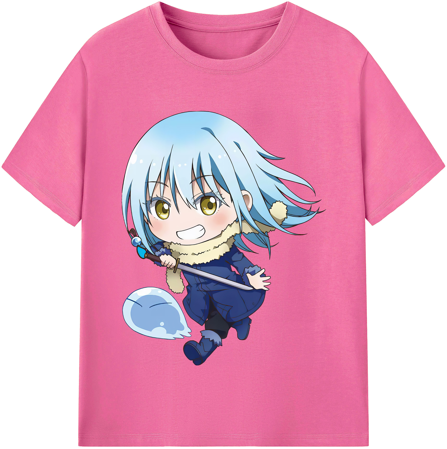 （画像用） 転スラ Regarding Reincarnated to Slime レディースカジュアルプリントTシャツ（綿100％）